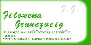 filomena grunczveig business card
